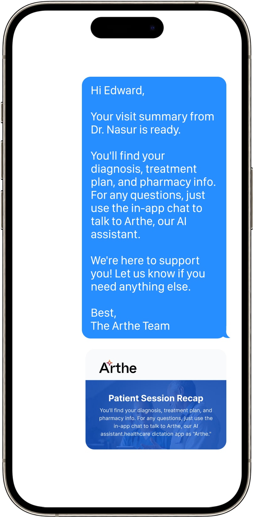 Client Text Message